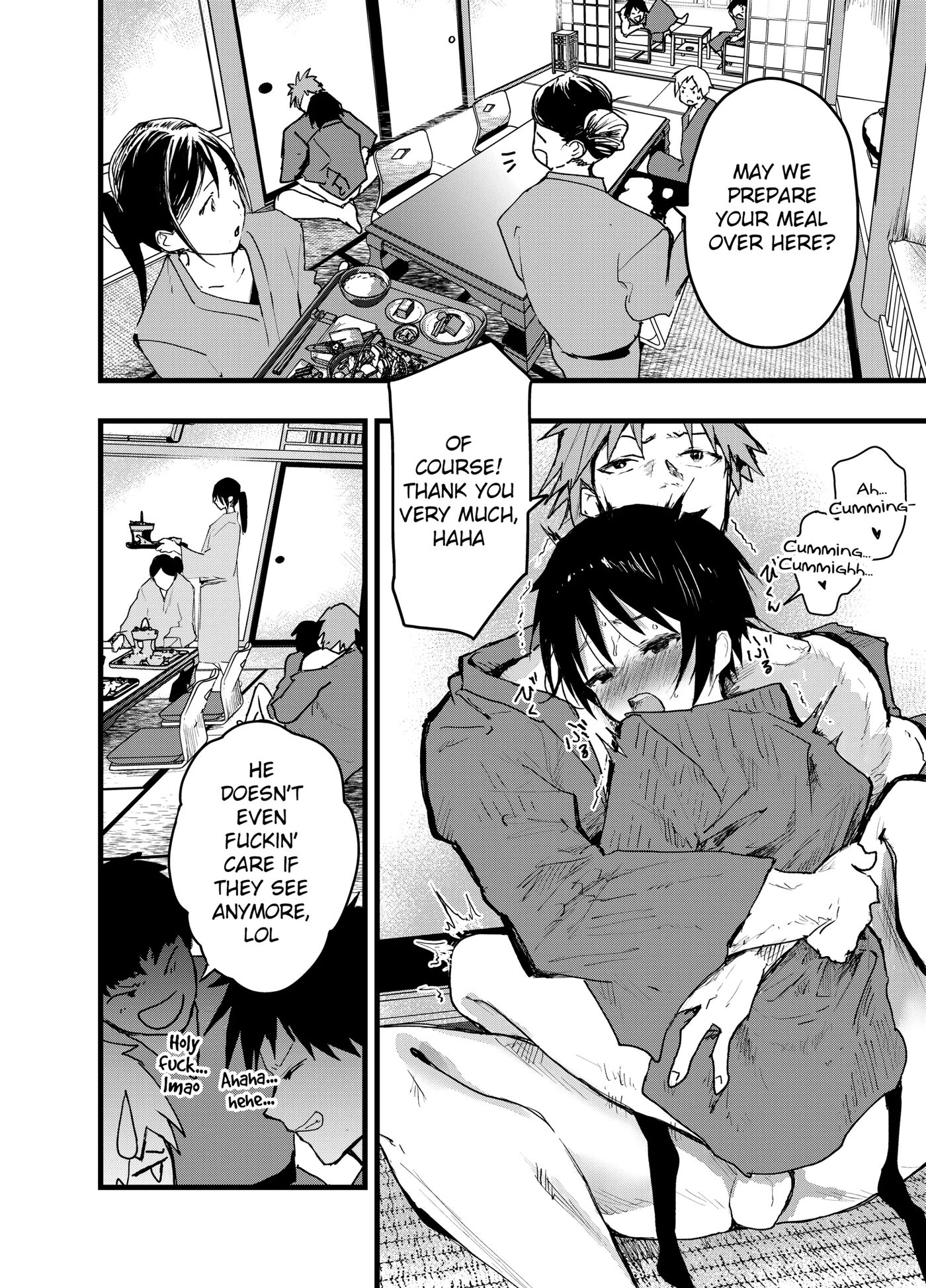 Mesu Ochi Onsen Gasshuku! Dosukebe Inran Renzoku Zecchou! [yaoi] Chapter 1000 Page 56